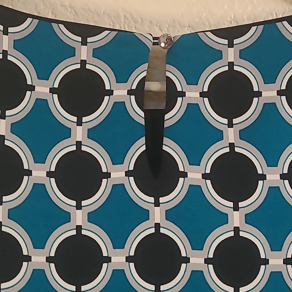 White House Black Market XS Teal Black and White  Geometrical Dress - Picture 9 of 9